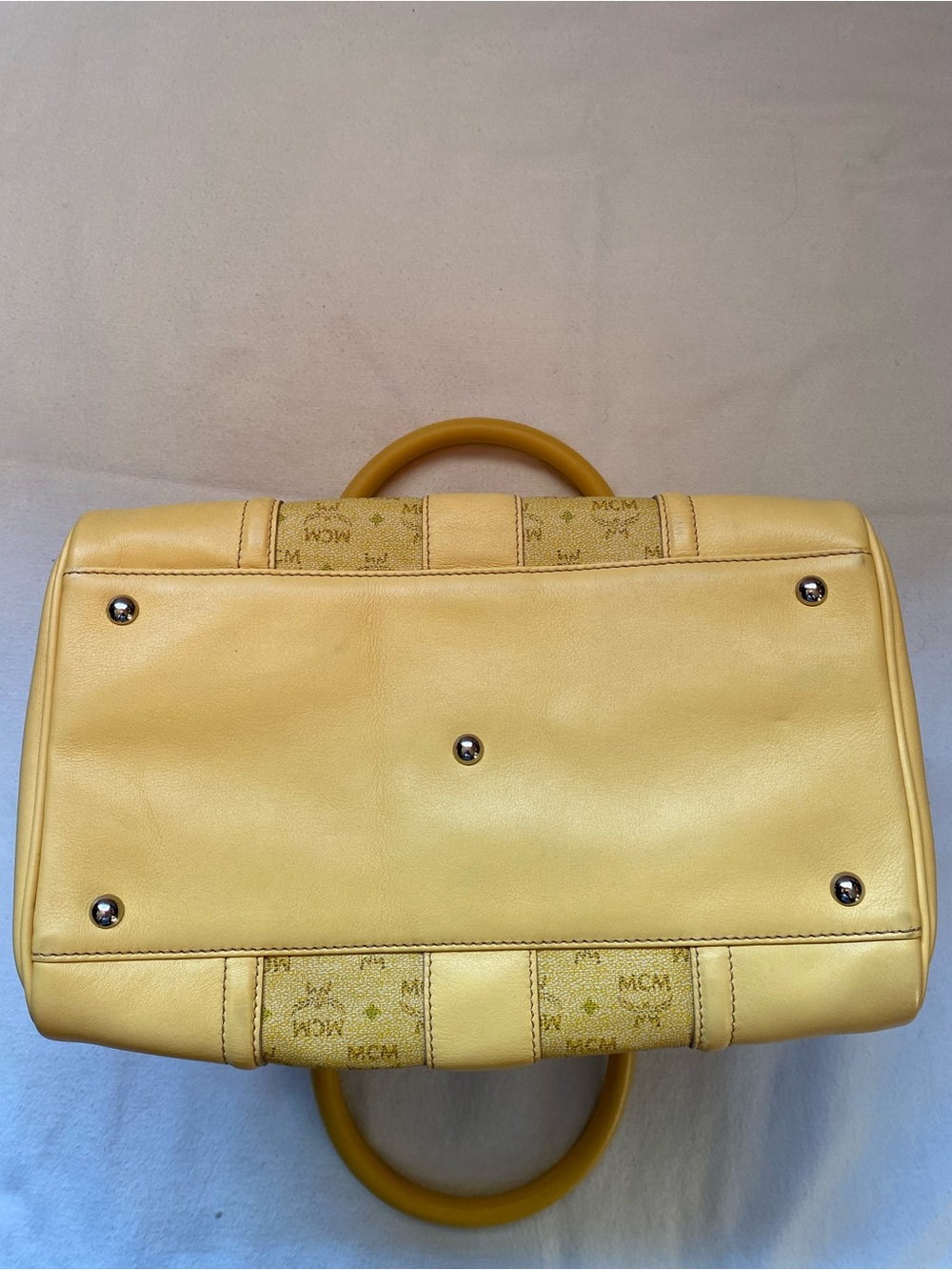 MCM Yellow Leather Logo Tote Bag
(Limited Edition) - Picture 4 of 12